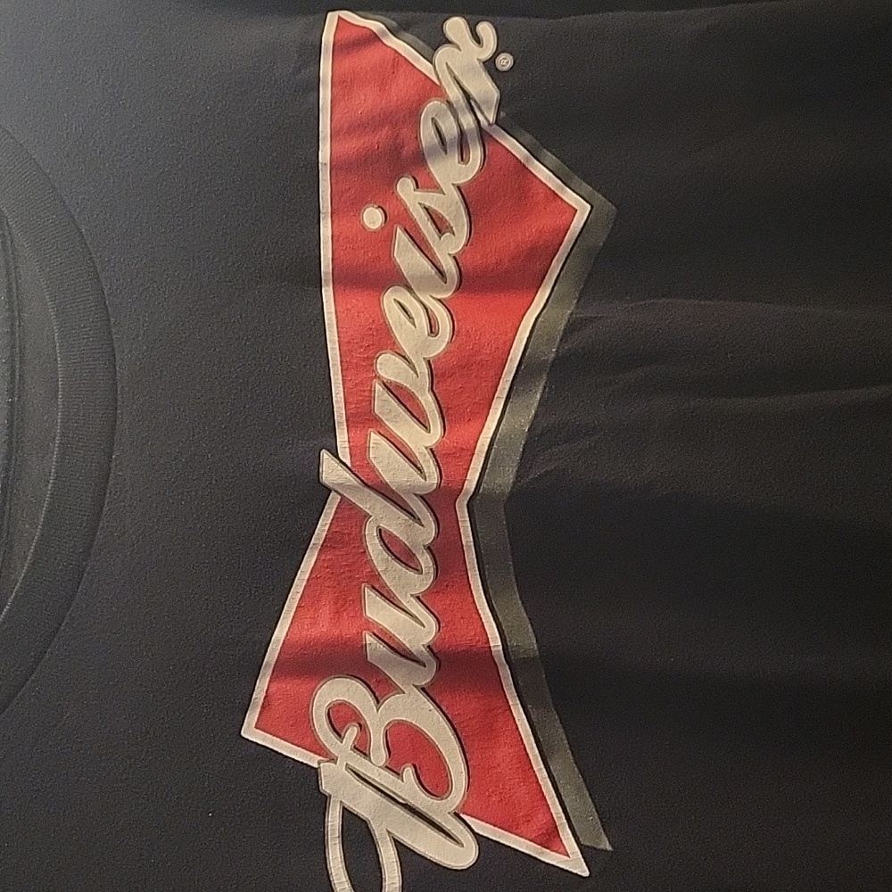 Long-sleeved, men's, Budweiser shirt, size M. Used.